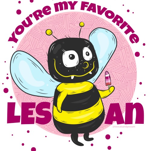 Happy Lesbeean :) Funny Pun Shirt Design :)