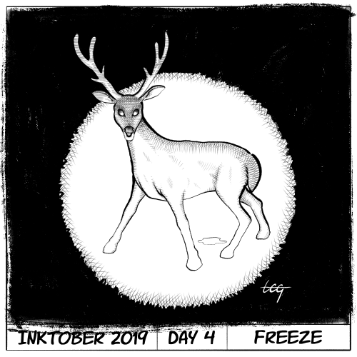 Inktober Day 4 - Freeze