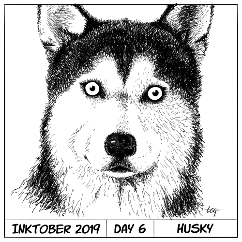 Inktober 2019 - Day 6 - Husky