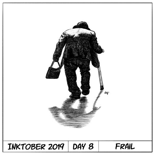 Inktober 2019 Day 8 - Frail