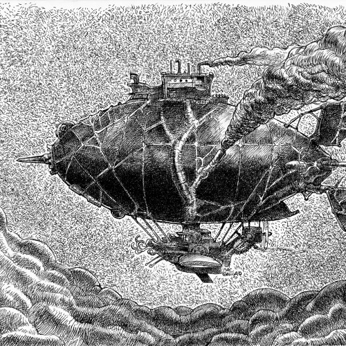 Steampunk dirigible