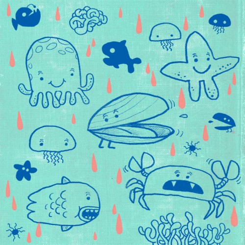 Cute under sea life pattern.