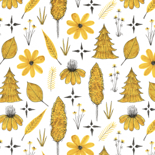 gold floral pattern