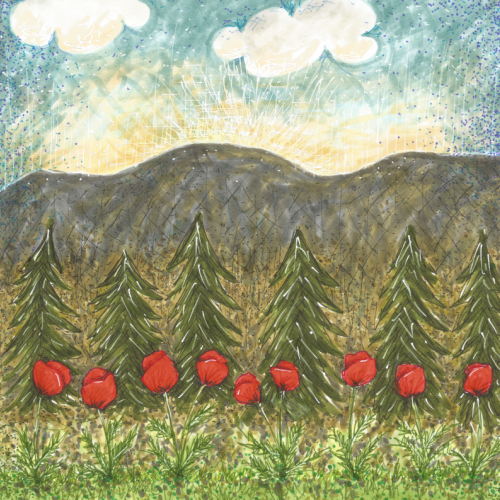 poppy landscape