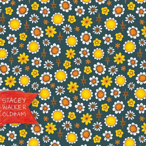 yellow and white flowers on deep greenish blue