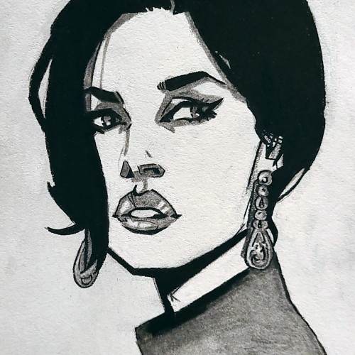 Pop art portrait sketch