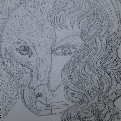 Woman and Wolf 1