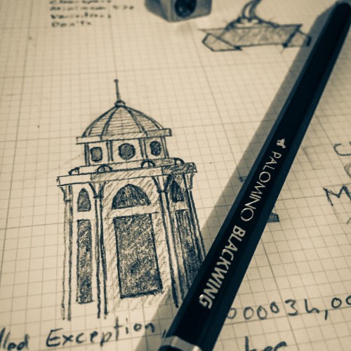 Tower Sketch w/Pencil