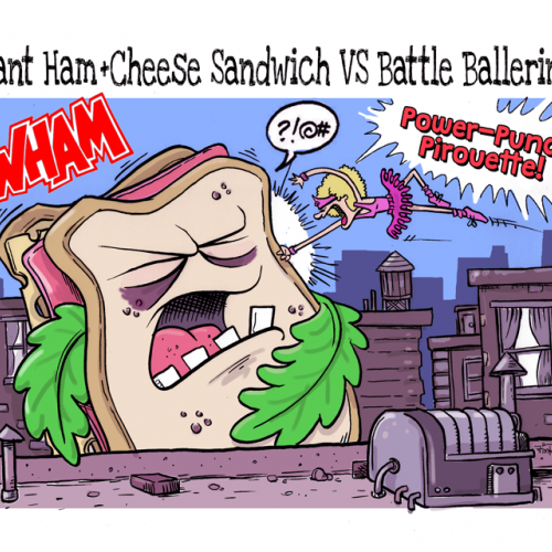 Giant Sammich vs Battle Ballerina