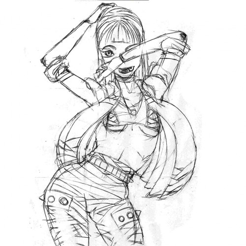 Girl Posing Sketch