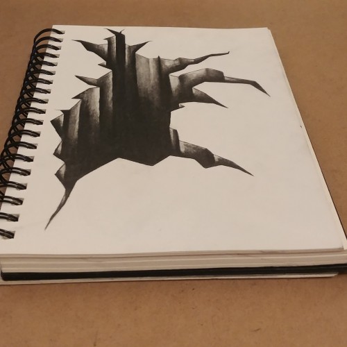 3D Cracked Paper Drawing