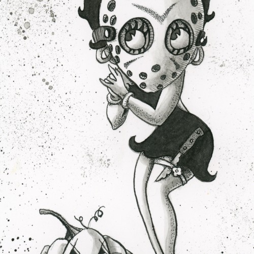 Betty Carves a Pumpkin