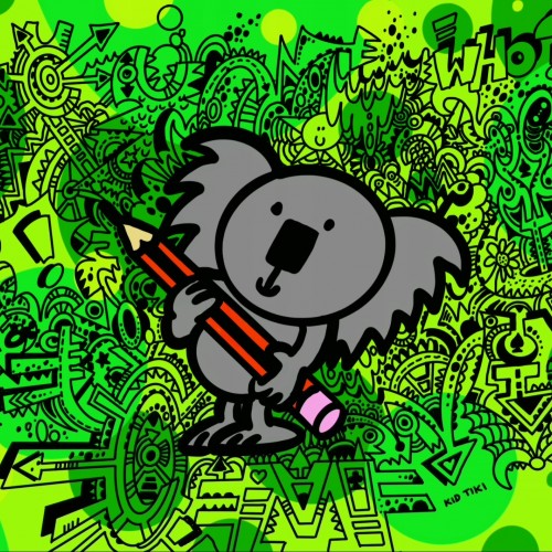 koala green doodle