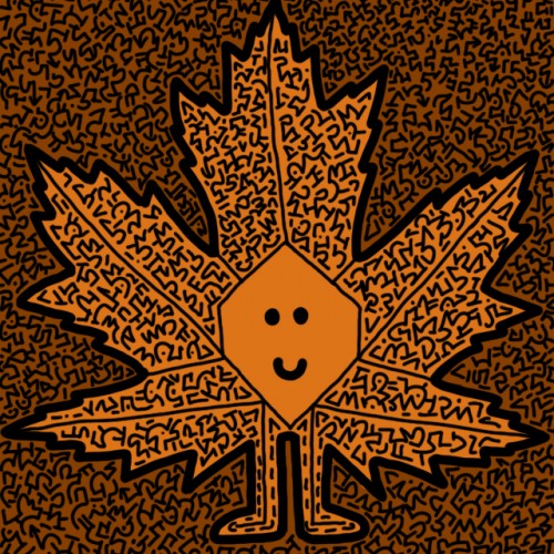 Autumn leaf doodle