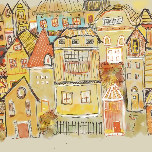 houses in yellow