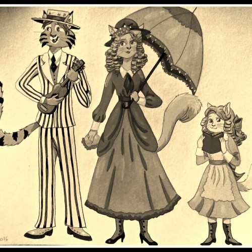 1910 Cat Family