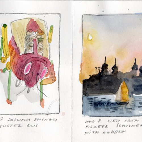 August - more drawings from phone photos.