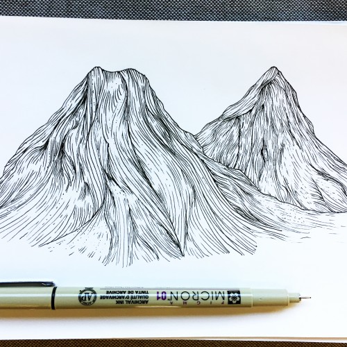 Mountains I Drew Over Lunch