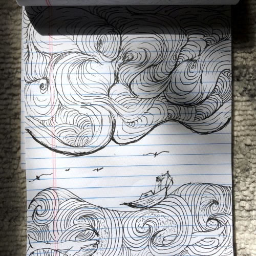 Doodling on a Notepad
