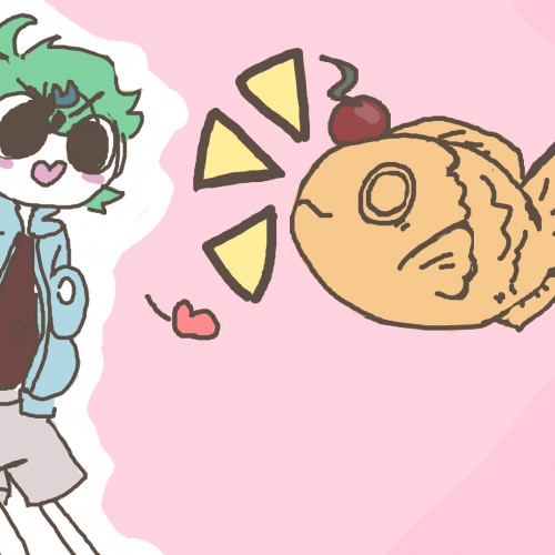 Just a random doodle of scal and his taiyaki