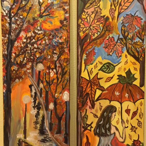 Acrylic on canvas Autumn colors