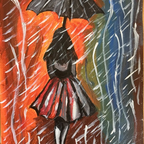 Lady with umbrella