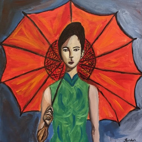 Lady with umbrella 2