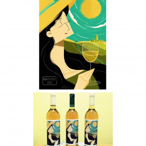 illustration for wine