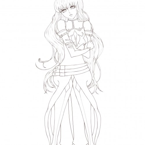 WIP C.C. Line Art - Code Geass