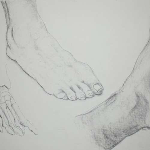 Feet study drawing