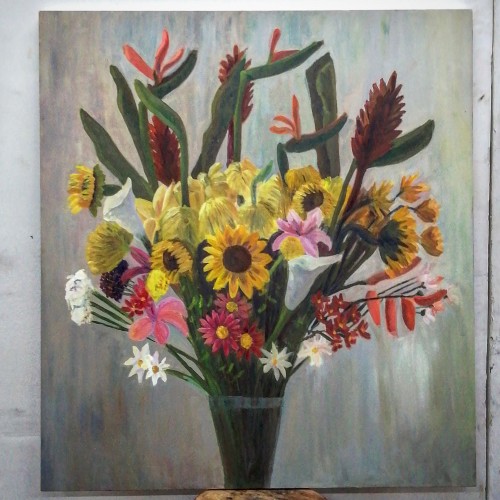 Flowers oil paint