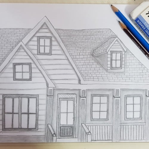 House- Pencil Drawing