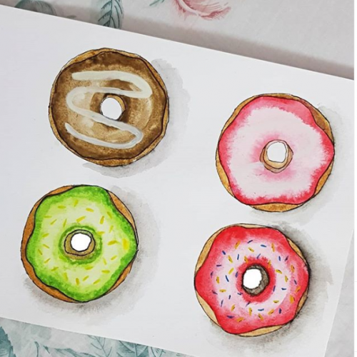 Donuts- Watercolor