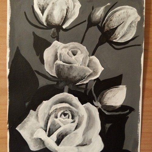 Black and White Roses