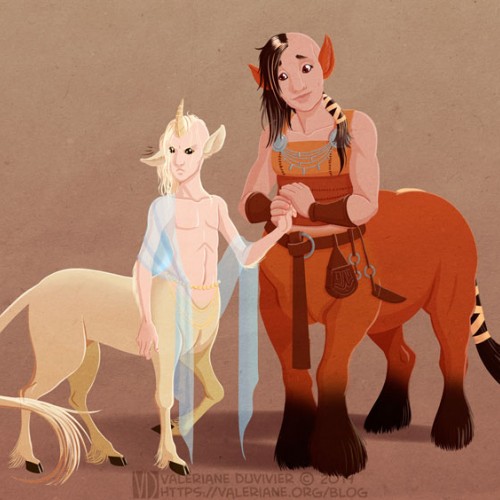 Cute centaur couple