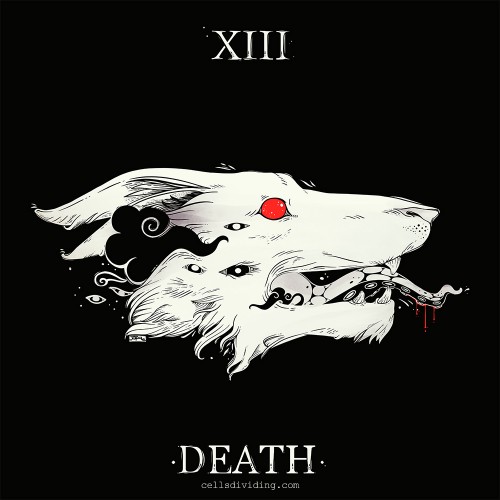 Wolf Death Tarot Card