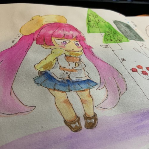 Watercolor chibiko