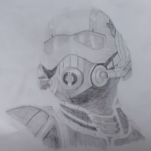 Ant man on pencil