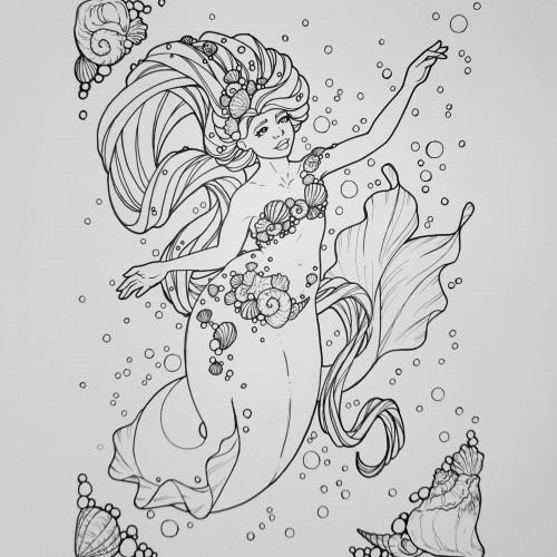 MesMerizing Mermaids Coloring Book Day 1