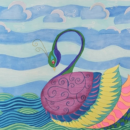 Colorful Swan