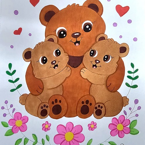 Mama Bear and her Cubs