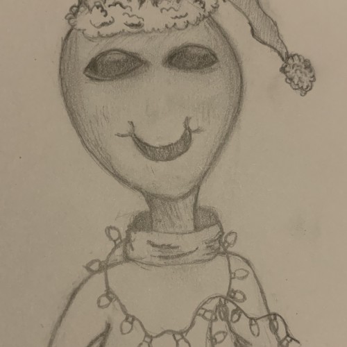 Alien with Christmas Spirit