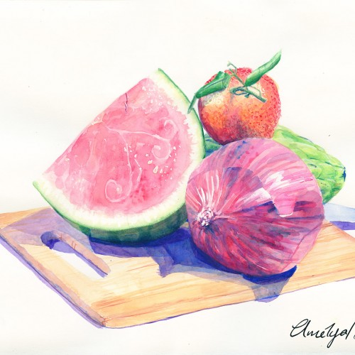 Still life with Watermelon