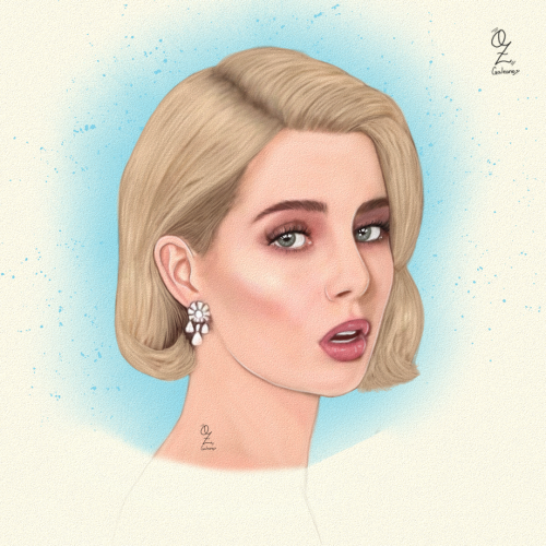 Lucy Boynton Portrait Art by Oz Galeano