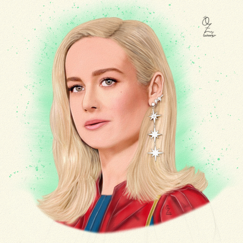 Captain Marvel Portrait Art by Oz Galeano