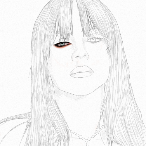 Billie Eilish Portrait Sketch