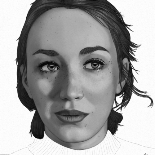 Model Portrait Drawing