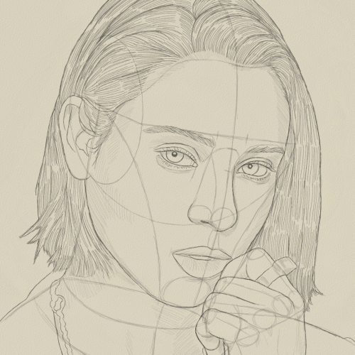 Daniela Melchior Portrait Sketch Study