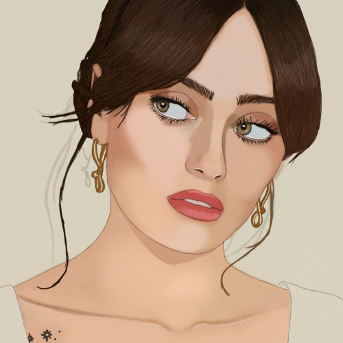 Ella Purnell Portrait Sketch Fanart