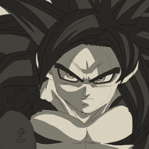 Goku SSJ4 Daima Drawing Sketch by Oz Galeano